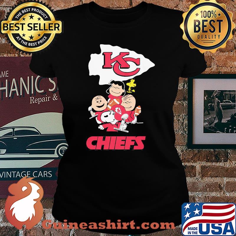 Snoopy Woodstock And Friends Kansas City Chiefs Football Shirt Laides tee