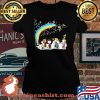 Snoopy Woodstock And Friends Snowman Rainbow Shirt Laides tee