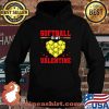 Softball Is My Valentine Ball Heart Shirt Hoodie