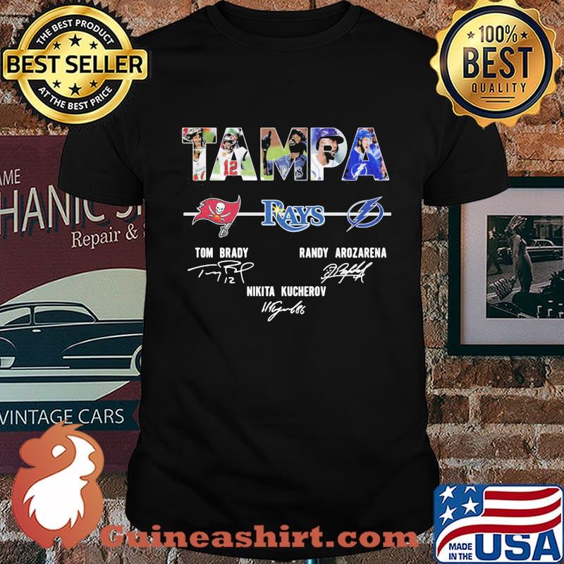 Tampa Rays Tom Brady And Randy Arozarena Nikita Kucherov Signature Shirt