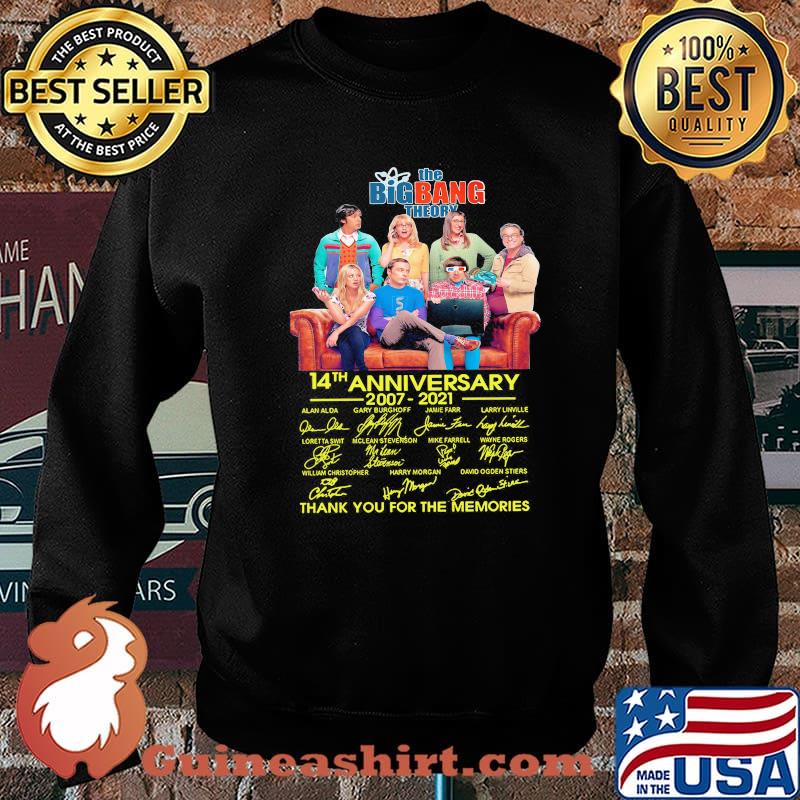 The Bigbang Theory 14th Anniversary 2007 2021 Thank You For The Memories Signature Shirt Sweater
