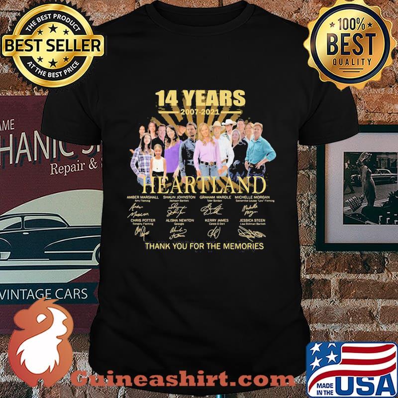 14 Years 2007 2021 Heartland Thank You For The Memories Signature Shirt