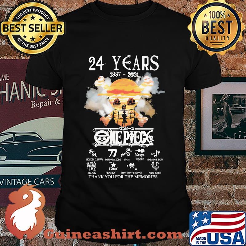 24 Years 1997 2021 One Peck Thank You For The Memories Skull Shirt