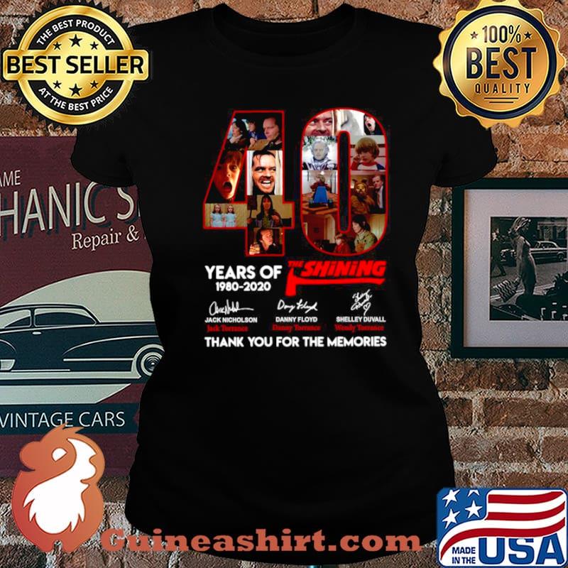 40 years of 1980 2020 The Shining thank you for the memories signatures s Laides tee
