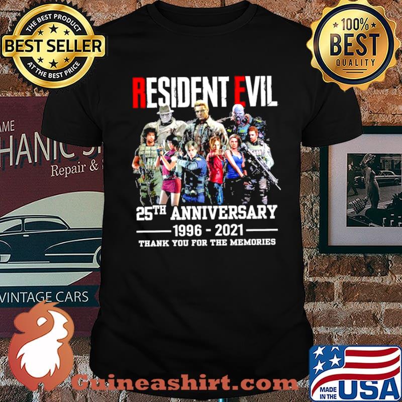 Resident Evil 25th Anniversary 1996 2021 Thank You For The Memories s Unisex