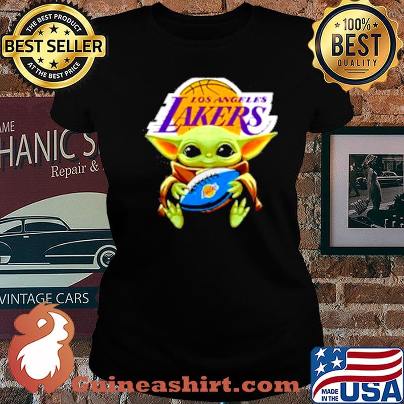 Baby yoda rugby los angeles lakers basketball s Laides tee
