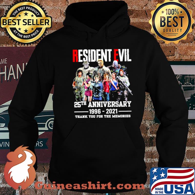 Resident Evil 25th Anniversary 1996 2021 Thank You For The Memories shirt