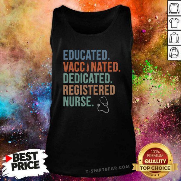 Cheated Education Vaccinated 3 Dedicated Registered Nurse Shirt - Image 4