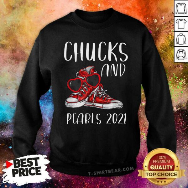 Cheated Red Chucks And Pearls Kamala Harris 2021 Shirt - Image 2