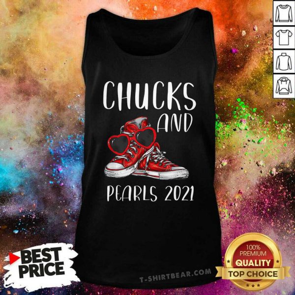 Cheated Red Chucks And Pearls Kamala Harris 2021 Shirt - Image 4