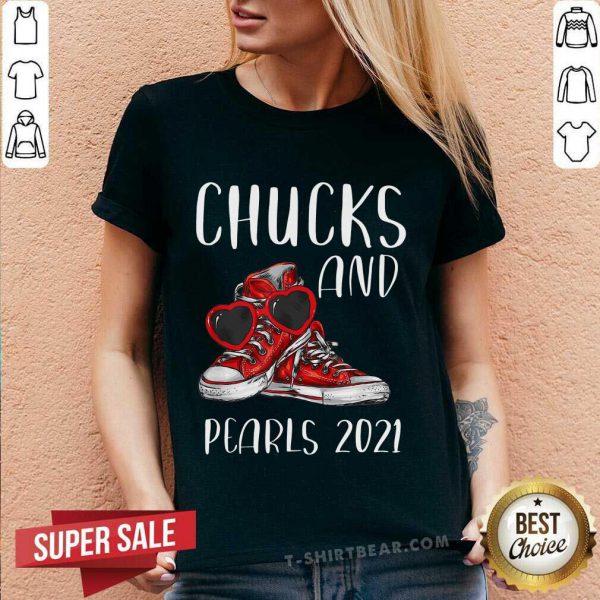 Cheated Red Chucks And Pearls Kamala Harris 2021 Shirt - Image 3