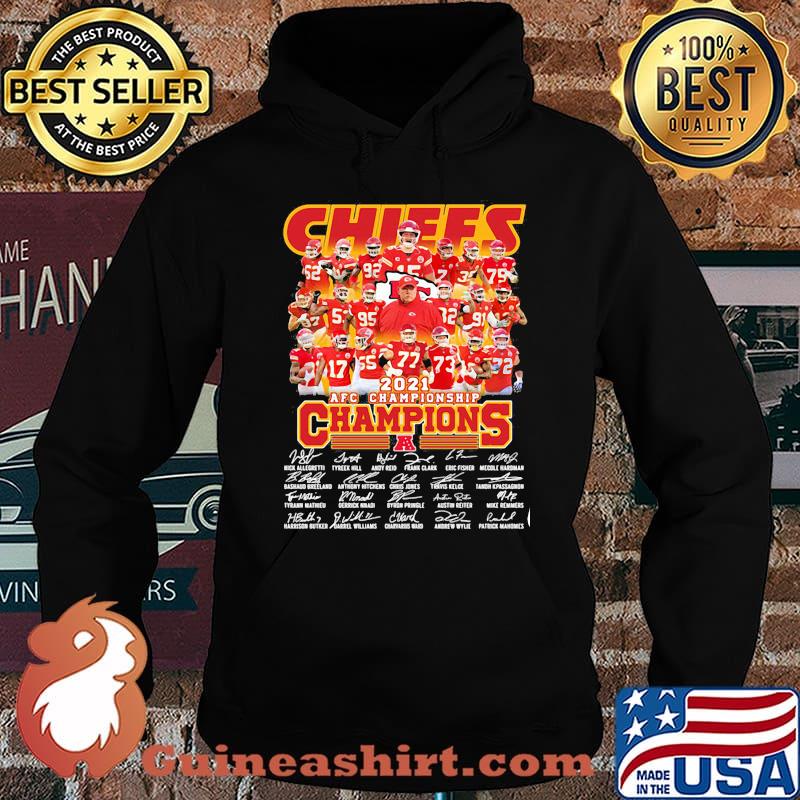 Chiefs 2021 Afc Championship Champions Signature Shirt Hoodie