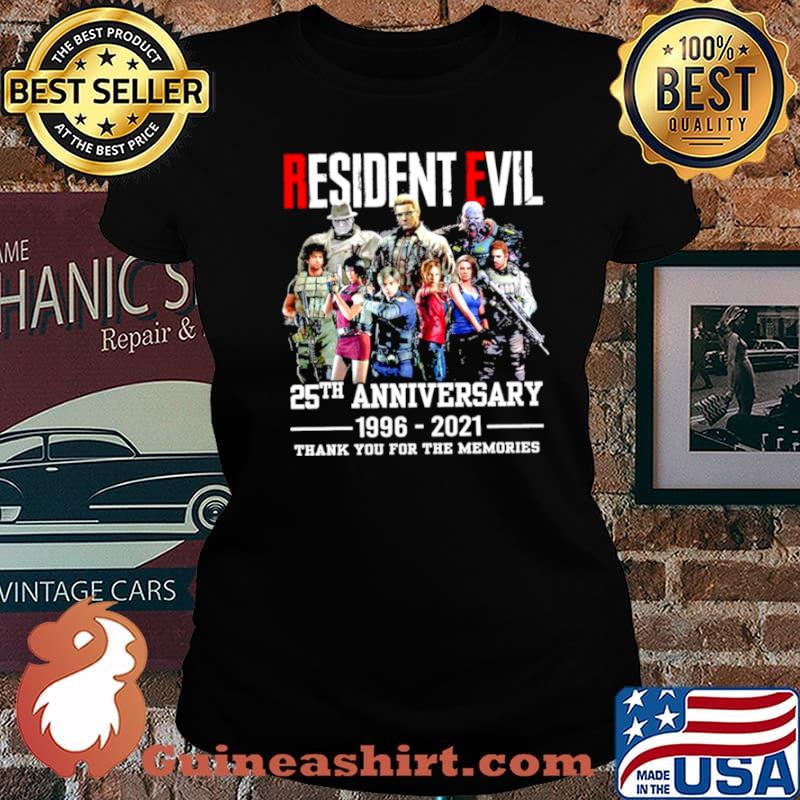 Resident Evil 25th Anniversary 1996 2021 Thank You For The Memories s Laides tee