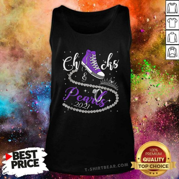 Confident Purple Chuck And Pearls Kamala Harris 2021 Shirt - Image 4