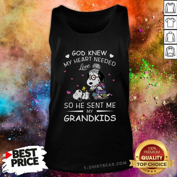 Confident Snoopy And Woodstock God Sent Me My Grandkids 2021 Shirt - Image 4