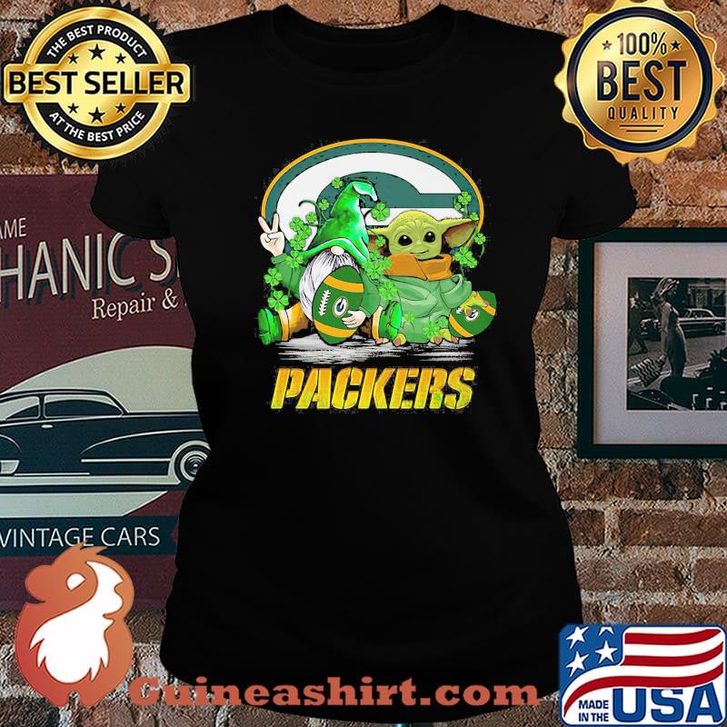 Drawf And Baby Yoda Packers Green Bay Packers Shirt Laides tee