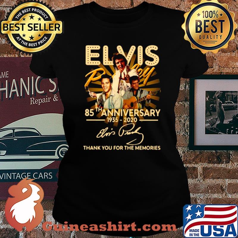 Elvis Presley 85th Anniversary 1935 2020 Signature Thank You For The Memories s Laides tee
