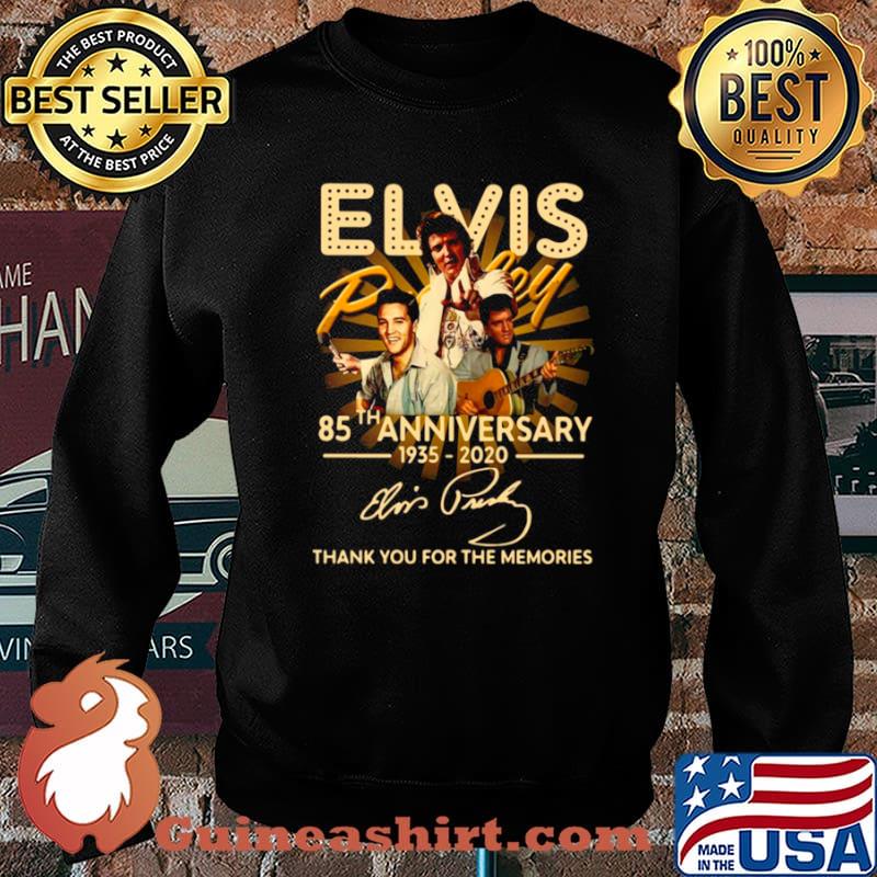 Elvis Presley 85th Anniversary 1935 2020 Signature Thank You For The Memories s Sweater