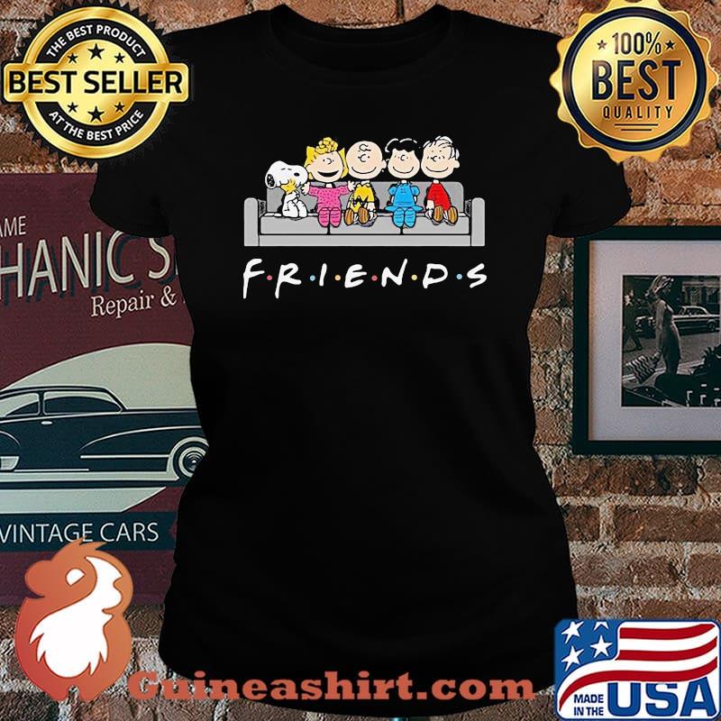 Friends Snoopy With Charlie WoodStock Shirt Laides tee