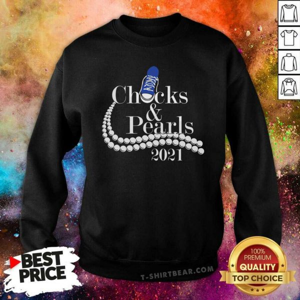 Frustrated Blue Chuck And Pearls Kamala Harris 2021 Shirt - Image 2
