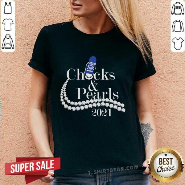 Frustrated Blue Chuck And Pearls Kamala Harris 2021 Shirt - Image 3