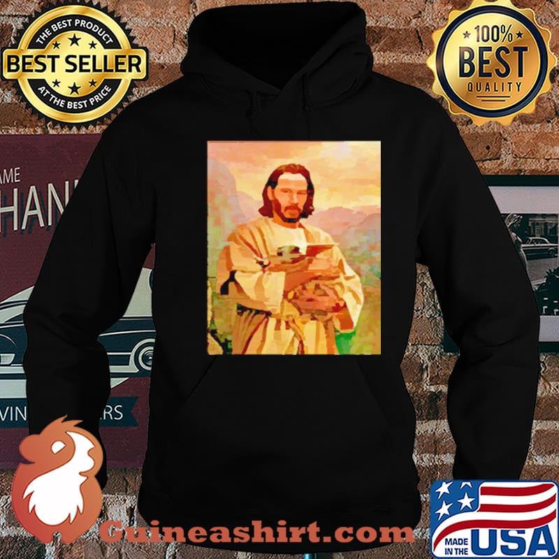God Keanu Reeves Hug Baby Yoda shirt