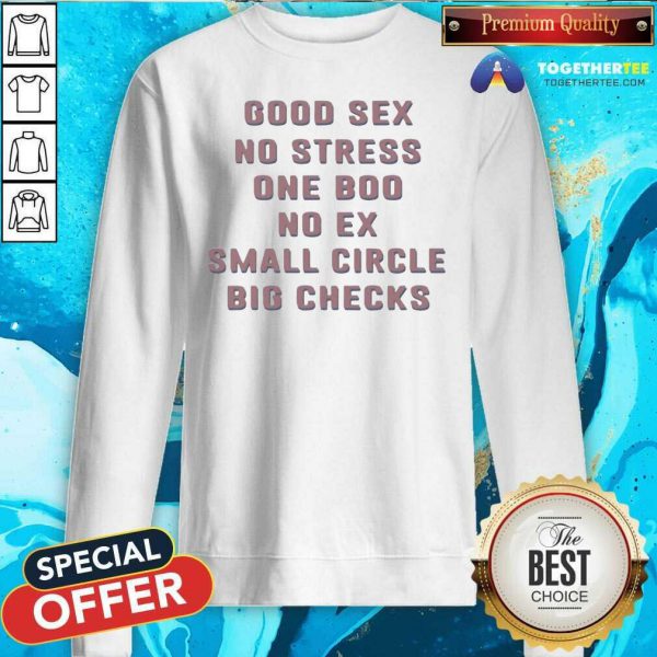 Happy Good Sex No Stress One Boo No Ex Small Circle Big Checks Shirt - Image 4