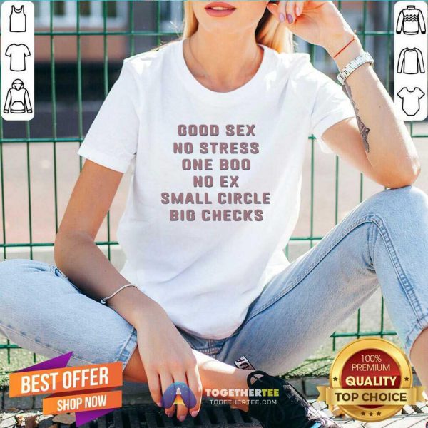 Happy Good Sex No Stress One Boo No Ex Small Circle Big Checks Shirt - Image 2