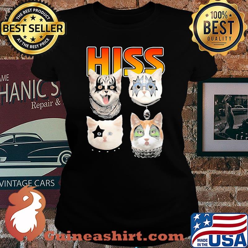 Hiss Cats Kittens Kiss Rock Shirt Laides tee