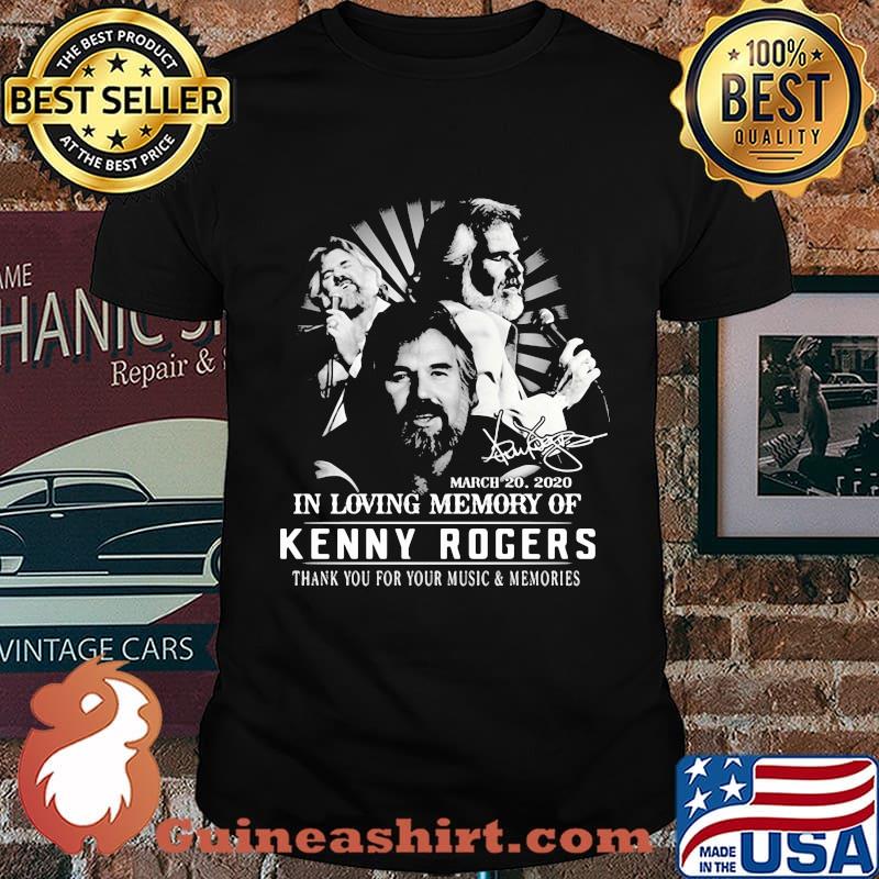 In Loving Memory Of Kenny Rogers Thank You For The Memories Signature Shirt