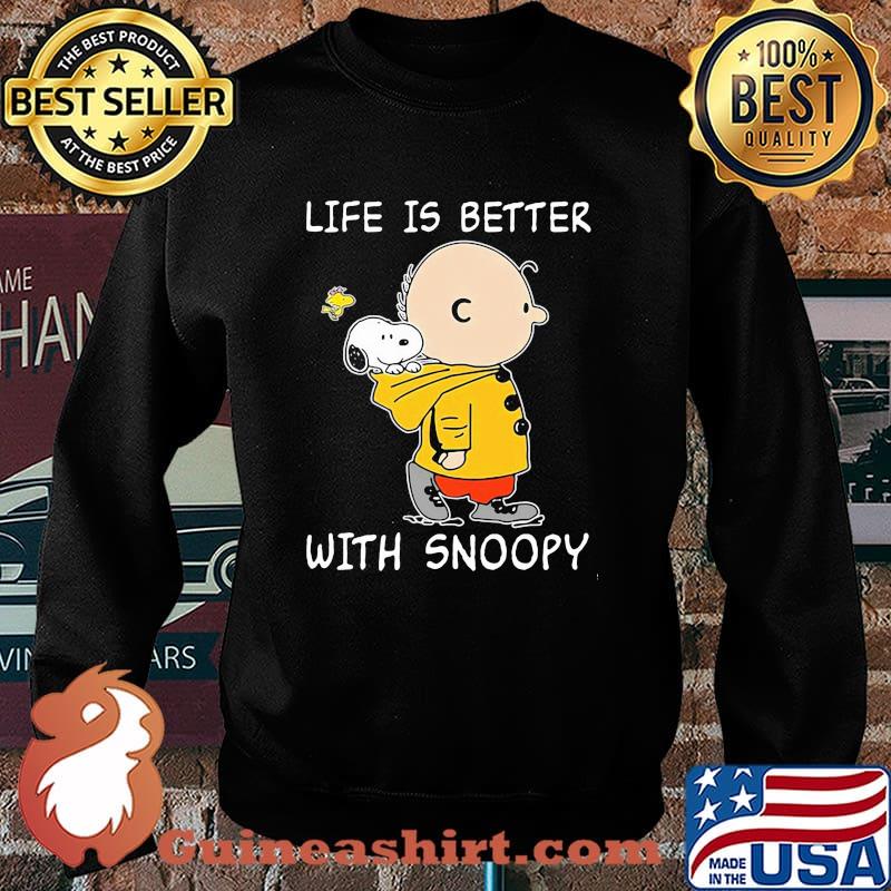 Life Is Better With Snoopy Charlie Woodstock Shirt Sweater