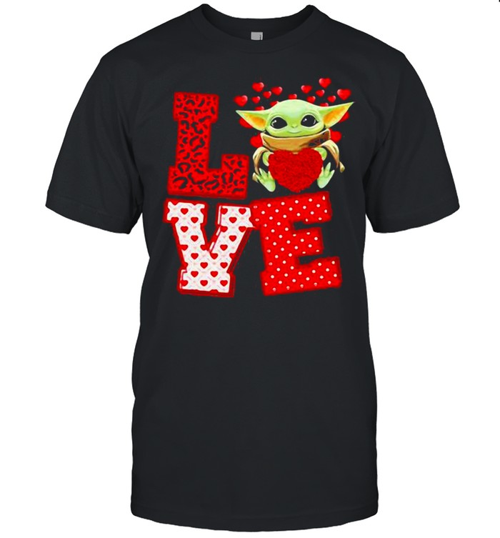 Love Baby Yoda Star Wars Heart Valentine Day shirt