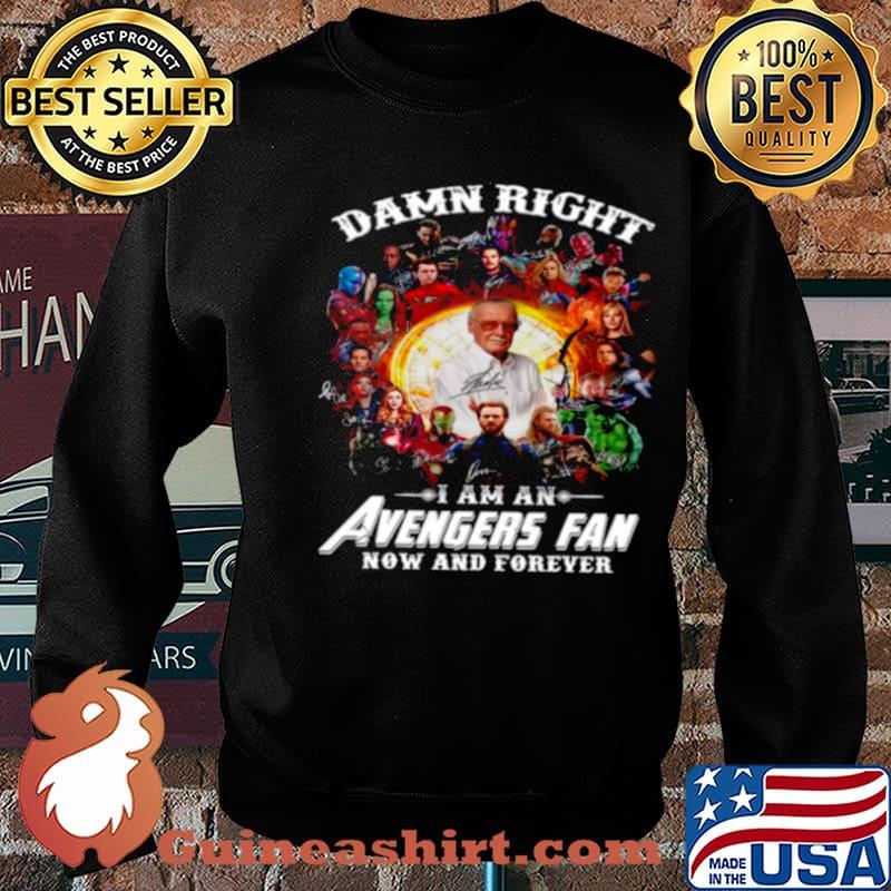 Marvel Avengers Damn Right Im An Avengers Fan Now And Forever 2021 s Sweater