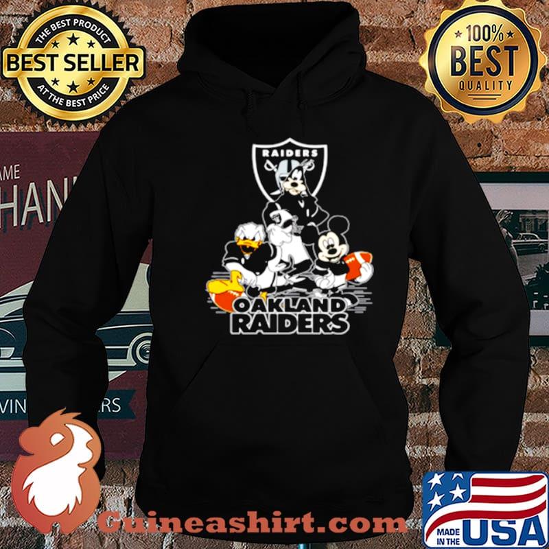 Mickey Mouse Donald Duck And Goofy With Oakland Raiders Sport shirt
