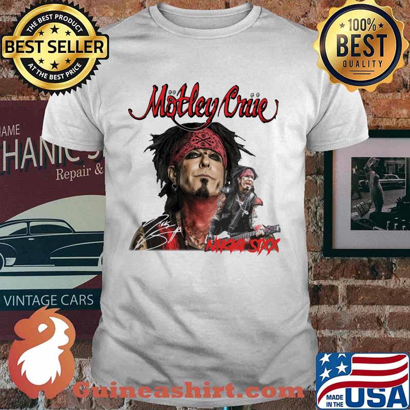 Motley Crue Nikka Sixx Player Guitar Electric Shirt