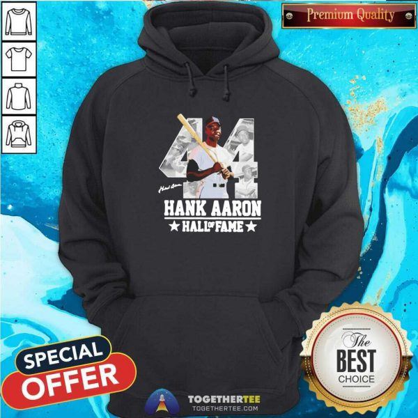 Perfect Hank Aaron 44 HOF Milwaukee Atlanta Baseball Jersey Hammer Aaron T-Shirt - Image 4