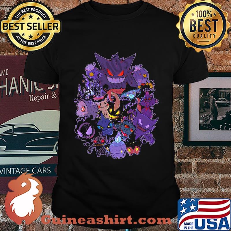 Pikachu And Evil Gengar Pokemon Shirt