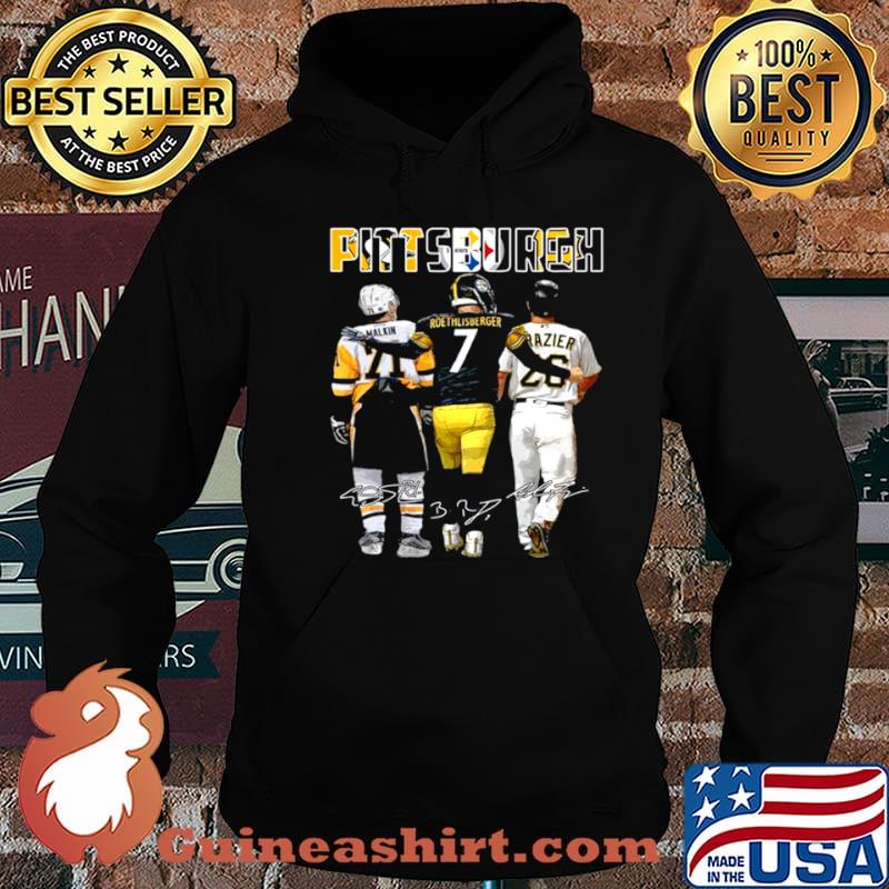 Pittsburgh Sport Malkin Roethlisberger Raizer signatures shirt