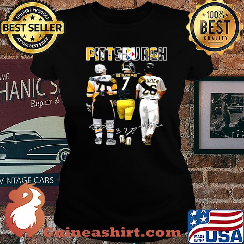 Pittsburgh Sport Malkin Roethlisberger Raizer signatures s Laides tee