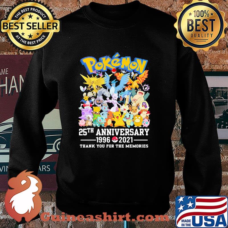 Pokemon 25th Anniversary 1996 2021 Thank You For The Memories Shirt Sweater