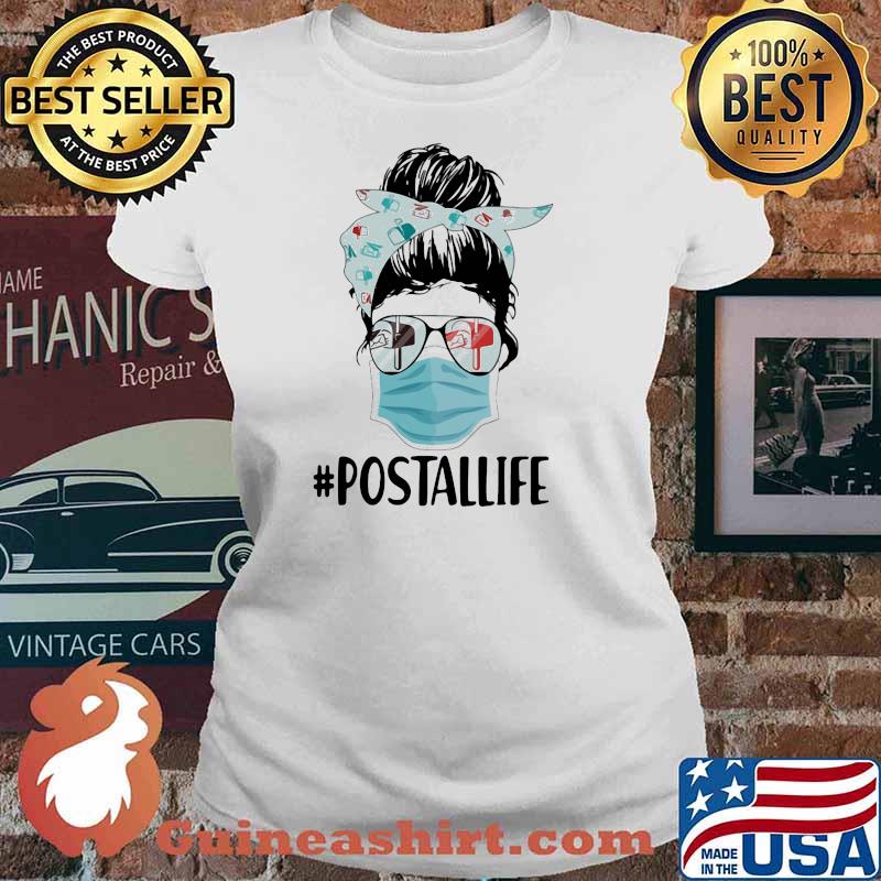 Postallife Ladies Wear Mask Sunglasses Shirt Ladies tee