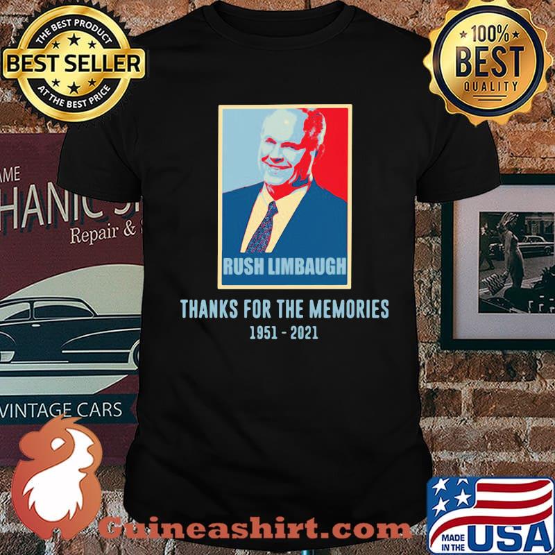 Rush Limbaugh Thanks For The Memories 1951 2021 Retro Shirt Unisex