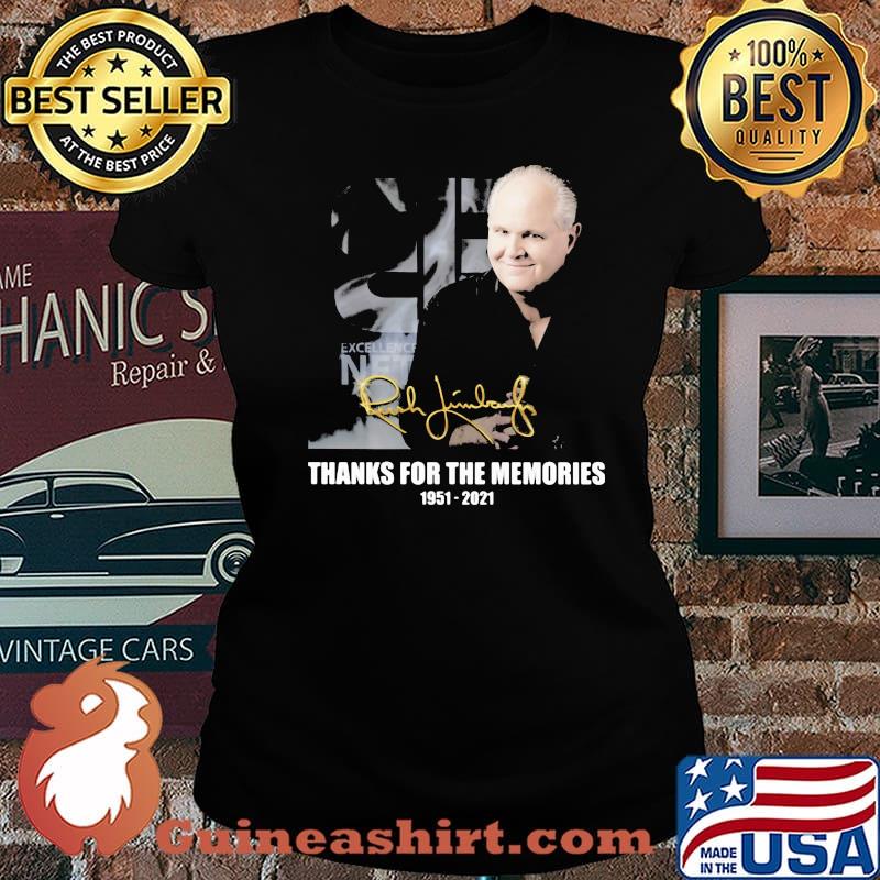 Rush Limbaugh Thanks For The Memories 1951 2021 Shirt Laides tee