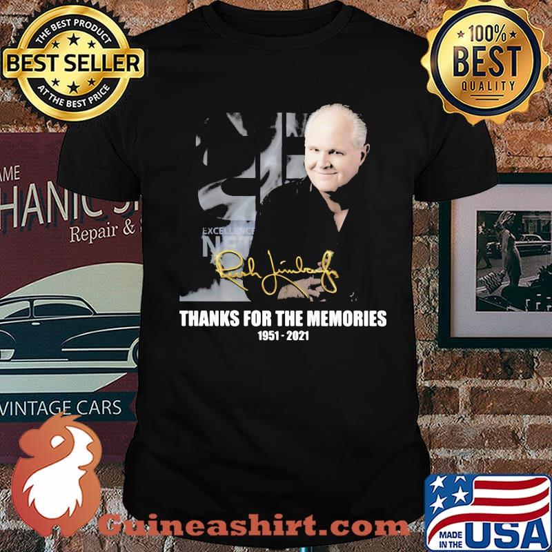 Rush Limbaugh Thanks For The Memories 1951 2021 Shirt Unisex