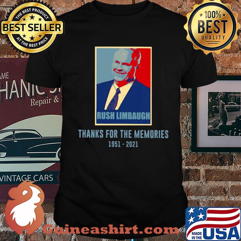 Rush Limbaugh Thanks For The Memories 1951 2021 Vintage s Unisex