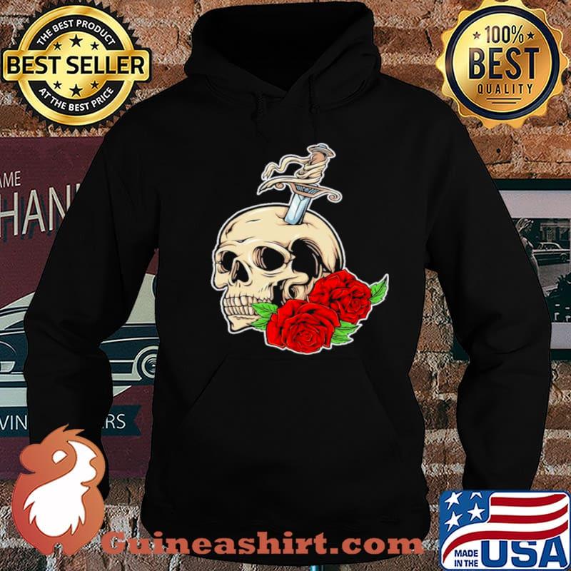 Skull shirt skull roses shirt
