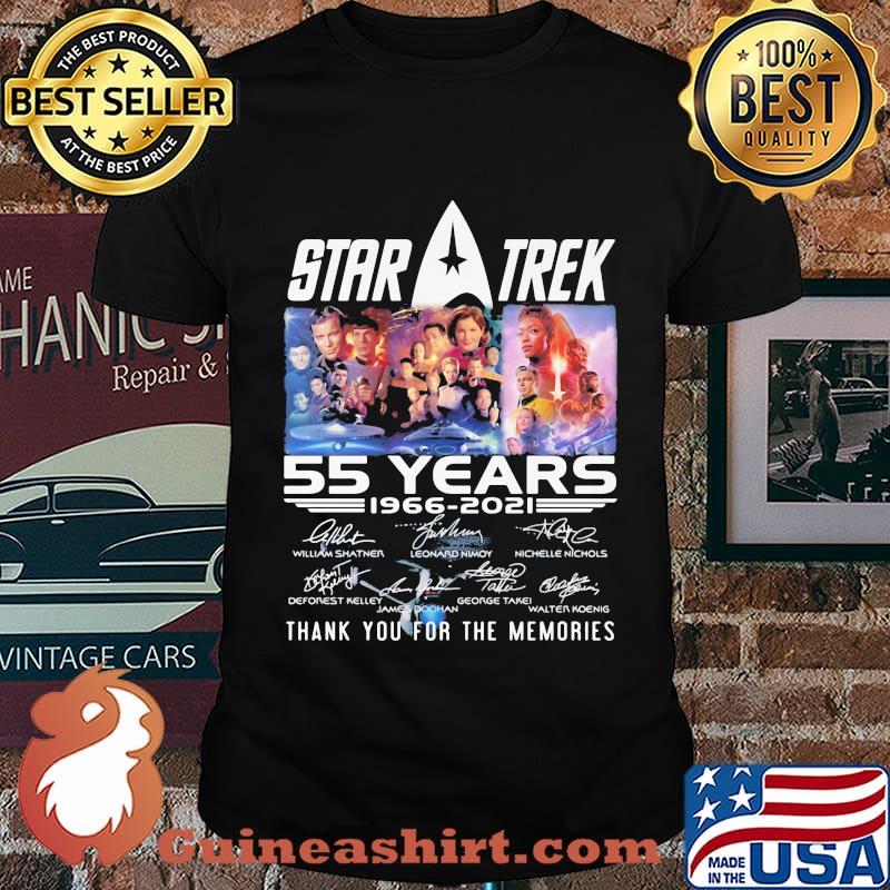 Star Treck 55 Years 1966 2021 Thank You For The Memories Shirt