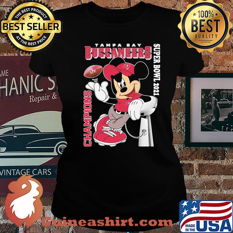 Tampa Bay Buccaneers Super Bowl 2021 Champion Micky Mouse Shirt Laides tee