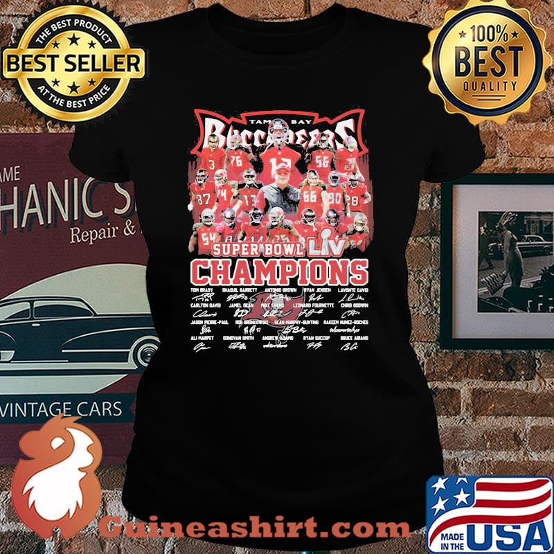 Tampa Bay Buccaneers Super Bowl Champions Signature Shirt Laides tee
