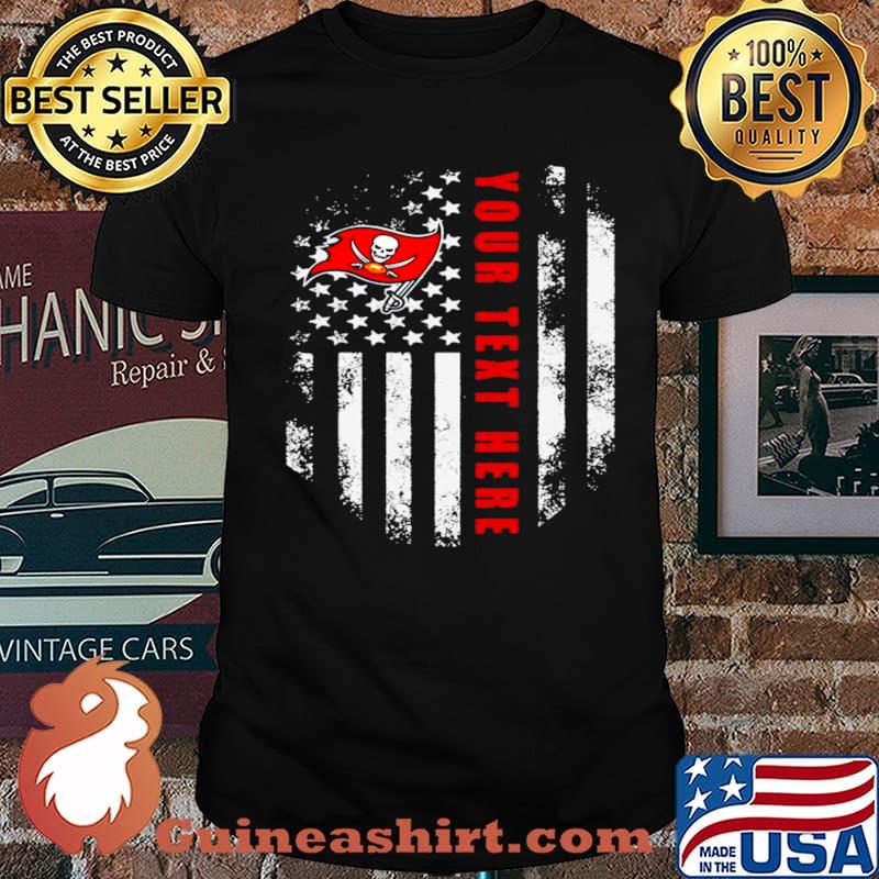 Tampa Bay Buccaneers Your Text Here 2021 American Flag s Unisex